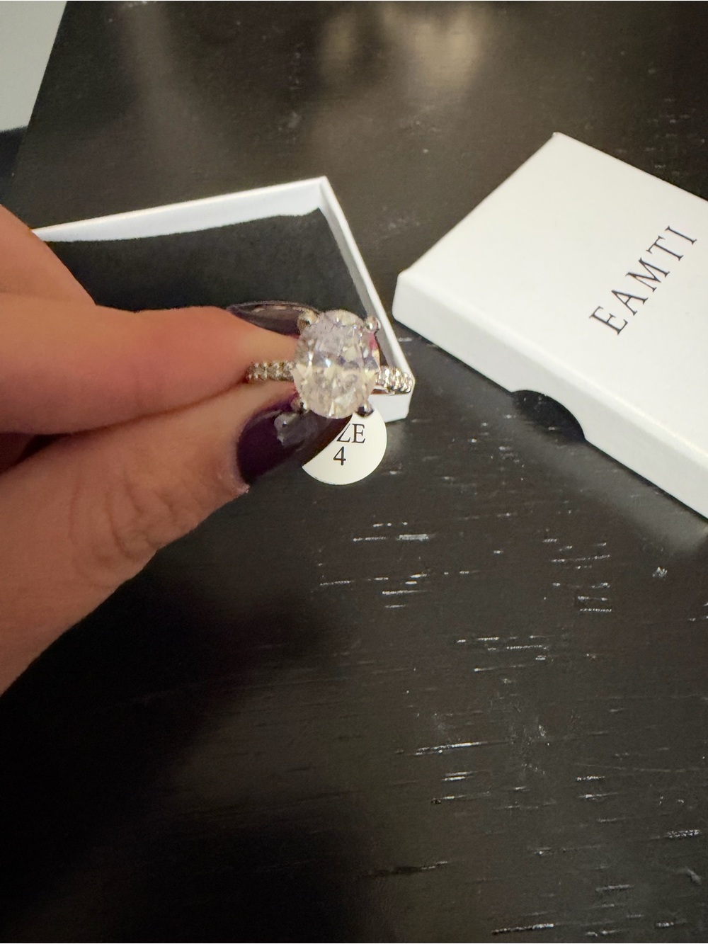 Oval White Cubic Zirconia Halo Ring in Silver